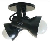 SPOT PLASTIC 2 LAMP PRETO